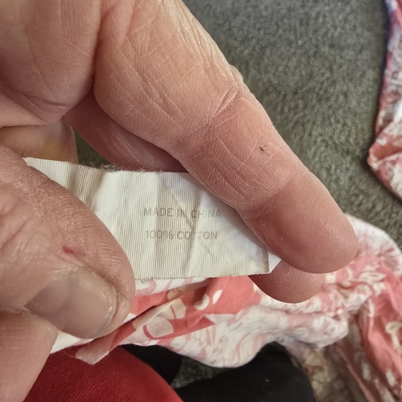 X2 Lands' End Floral Pink and White Duvet Cover FULL - Picture 7 of 12